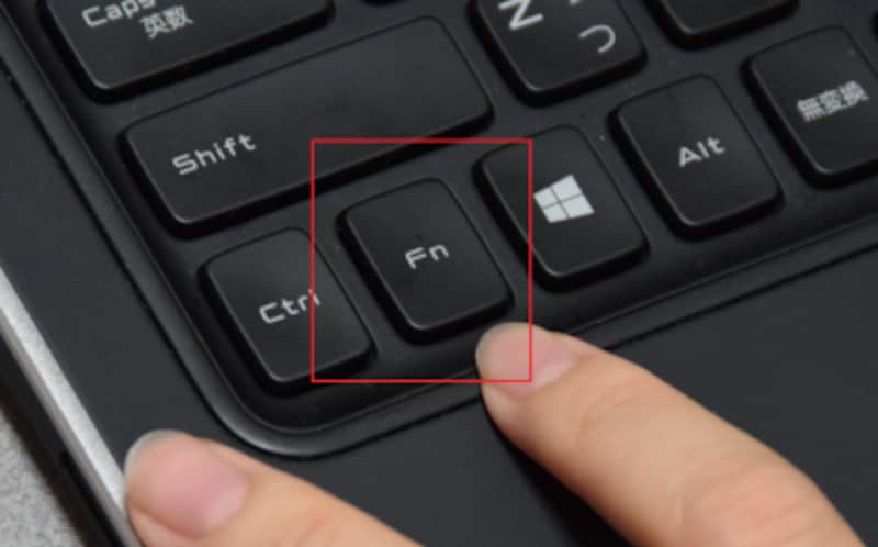 ファンクション(fn)キーと同時押しが必要な場合がある。